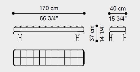 Мягкая скамейка из ткани ETRO Home Interiors Woodstock ARCH-00089450 - Вид №2