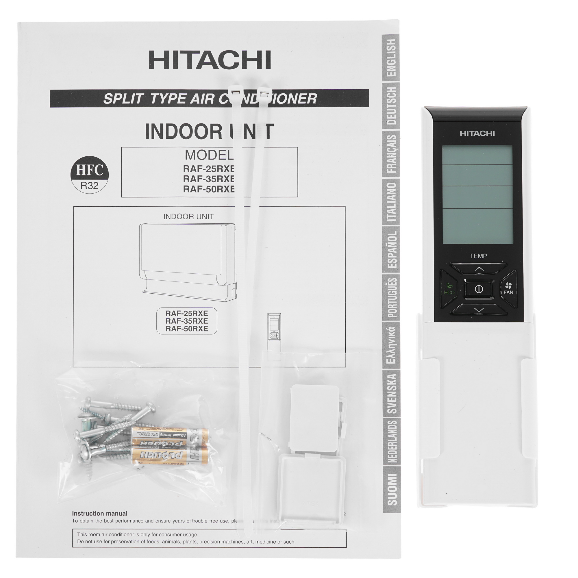 9973724 Кондиционер напольный сплит-система Hitachi RAF-25RXE белый STDN-0040675 - Вид №11