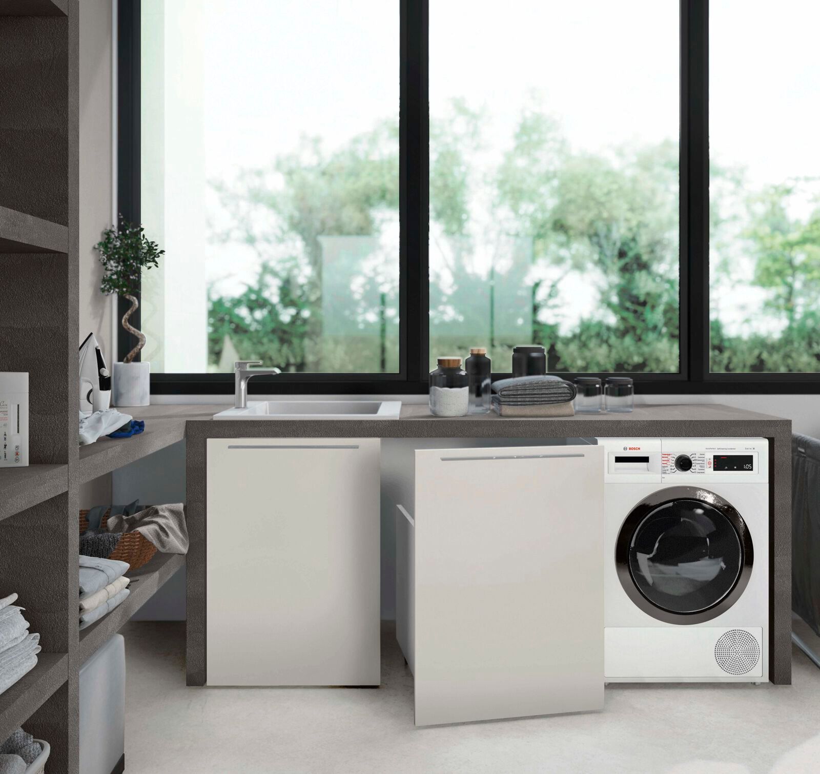 Шкаф для белья с бельевой стойкой Gruppo Geromin магазин ARCH-00053339 - Вид №1