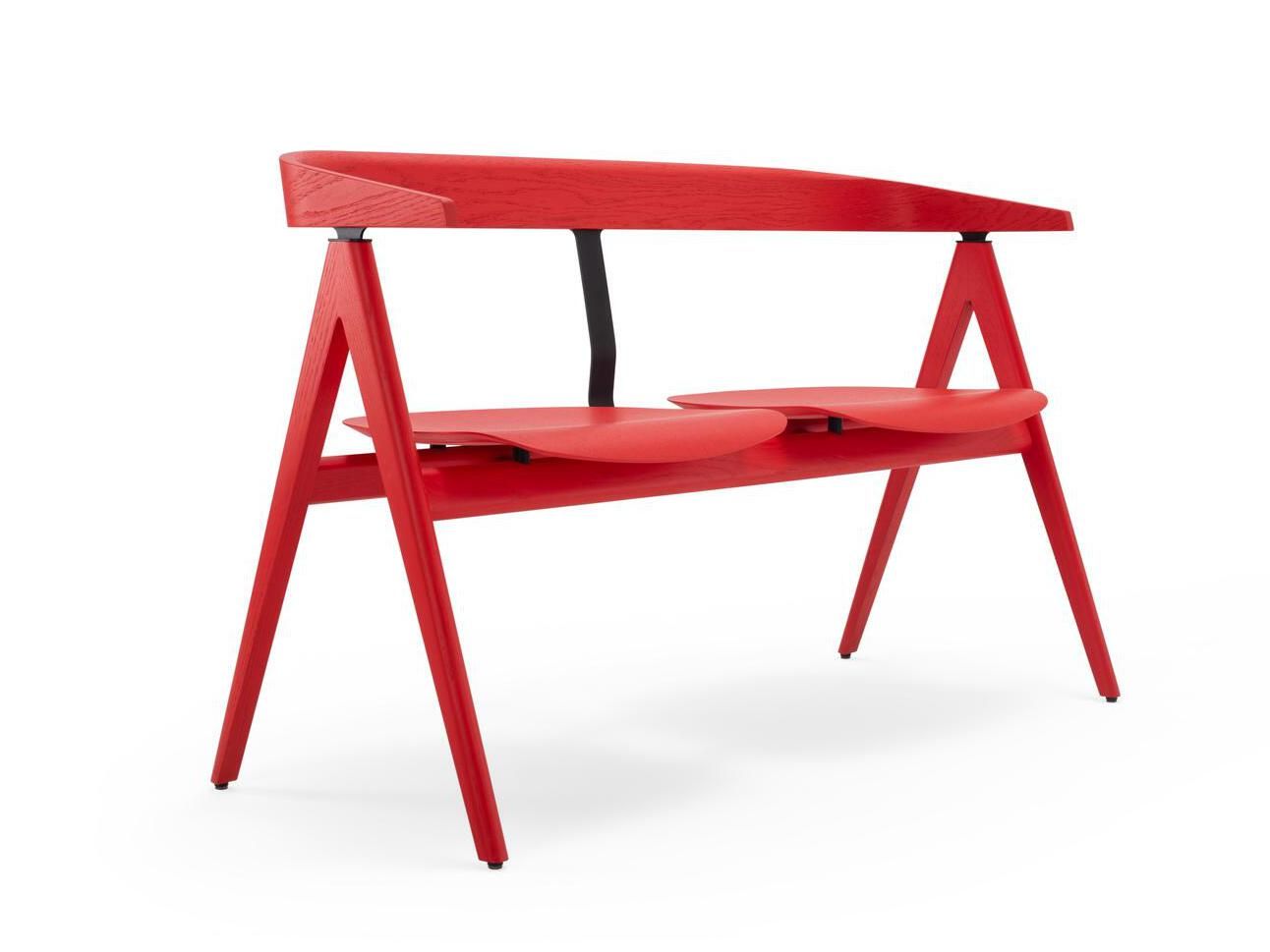 Скамейка из лакированного дуба со спинкой Gazzda Ava ARCH-00028616