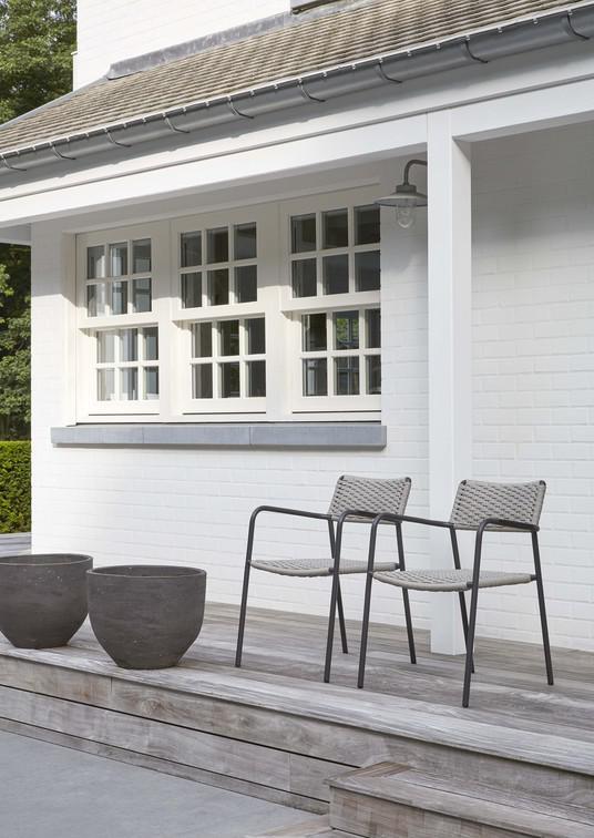 MNST32 Стул белый веревка 11мм серебристый Manutti Echo - Вид №9