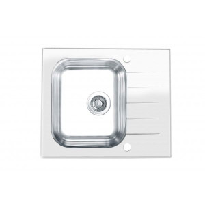 Мойка Alveus Vitro 10 белое стекло