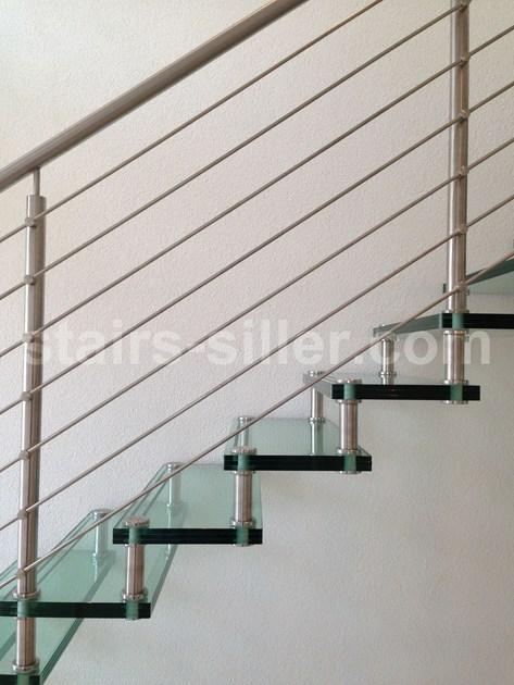 Siller Treppen Самонесущая открытая лестница из железа и стекла Sevilla vetro sun-id-1389673 - Вид №2