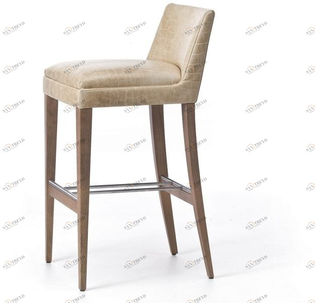 Very Wood Высокий кожаный табурет с подставкой для ног Onda sun-id-1452279