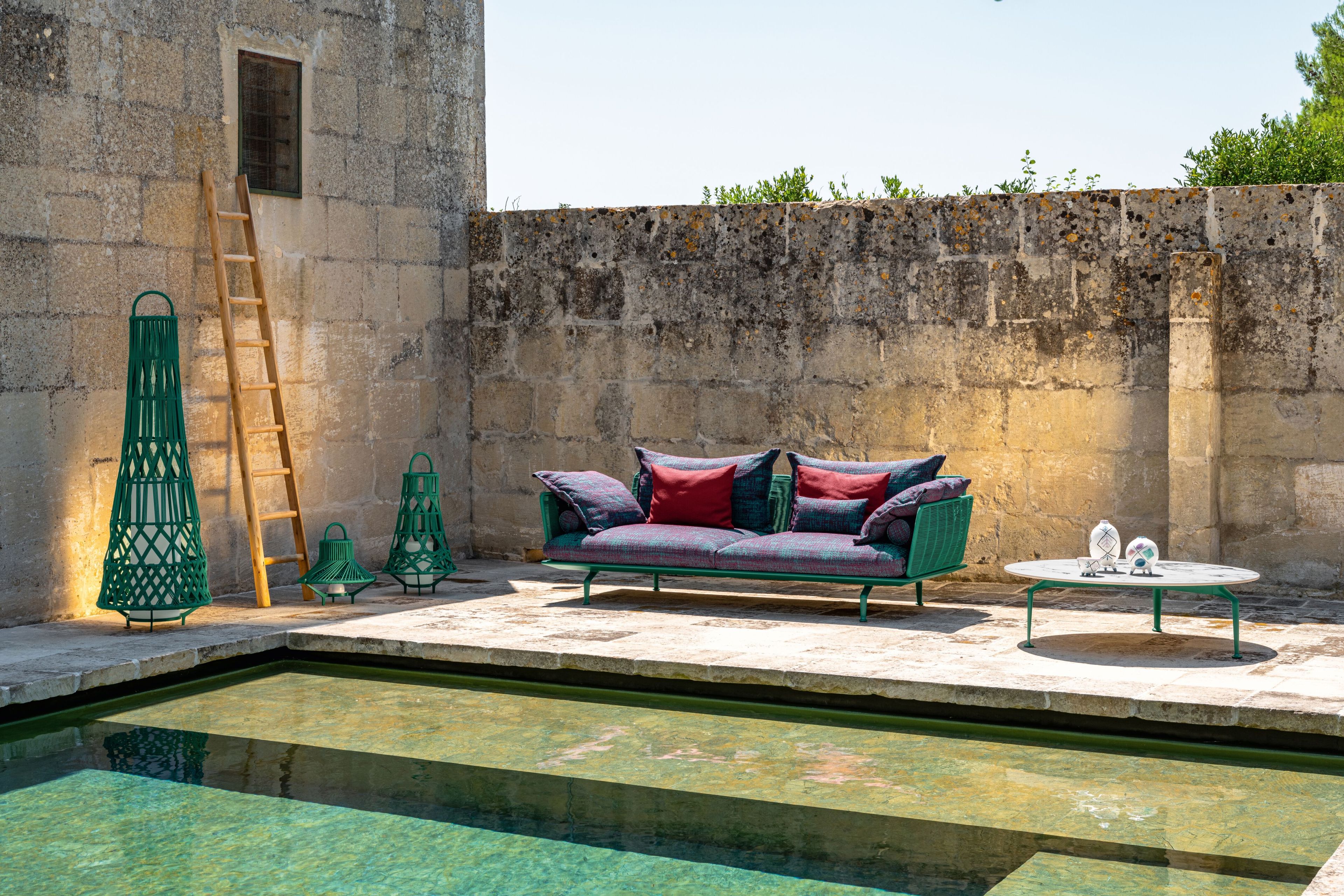 3-местный тканевый садовый диван Talenti Cruise Alu ARCH-00100100 - Вид №1