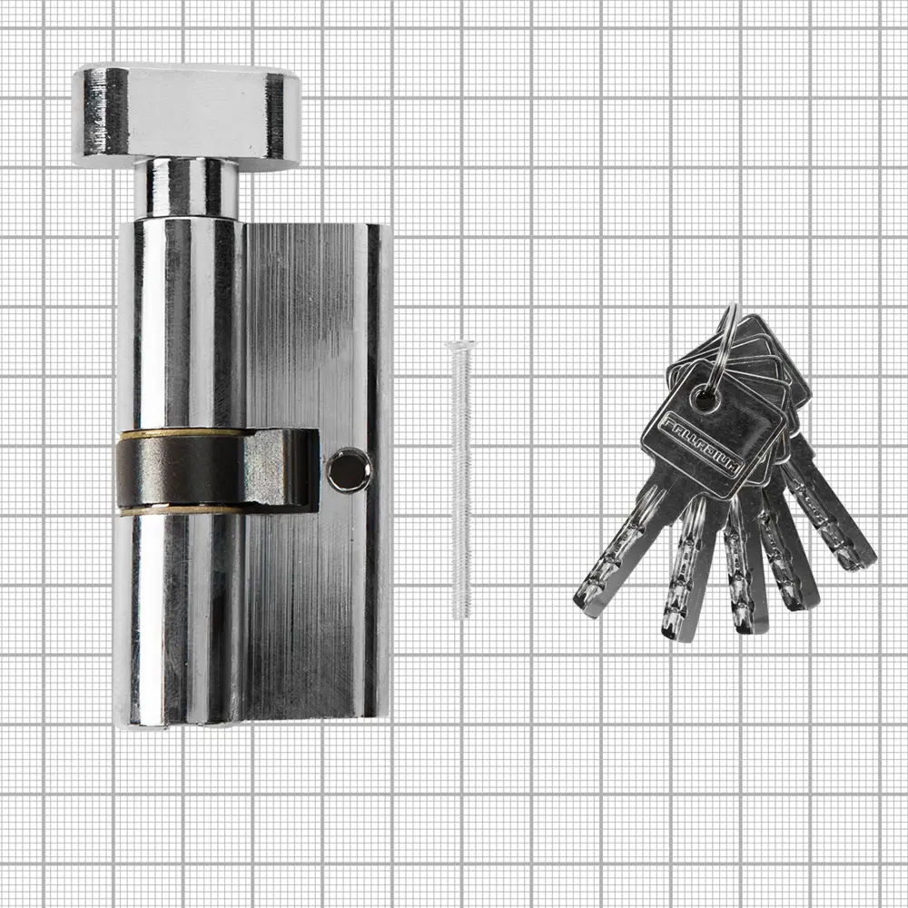 Цилиндр замковый Palladium 60 мм с защитой от взлома, ключ-вертушка 17217097 STLM-0900986 - Вид №2