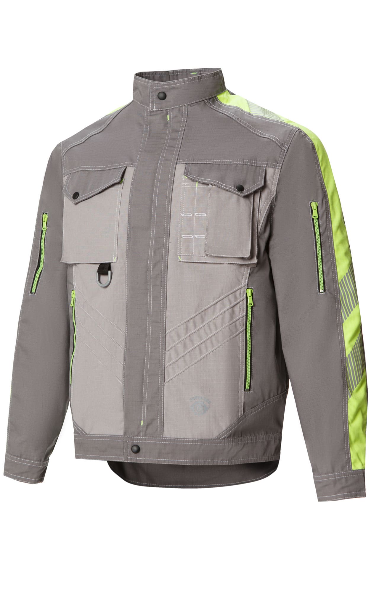 68818 Костюм "Прогресс" темно-серый светло-серый с лимонным  Летняя спецодежда  размер 52-54/182-188  - Вид №1