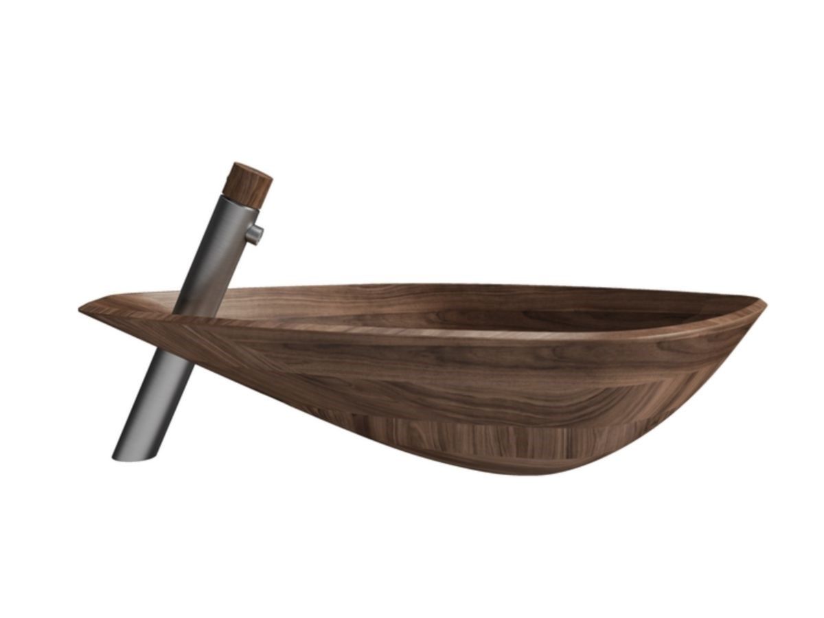 Овальная раковина из грецкого ореха CARIMALI WOOD SCULL ARCH-00113197