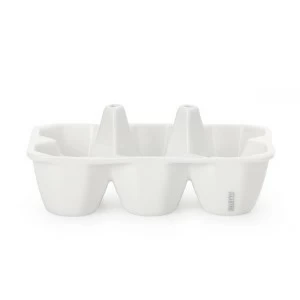 Подставка стеклянная для яиц 10х15 см белая Estetico Quotidiano SELETTI ДИЗАЙНЕРСКИЕ 00-3883326 Белый