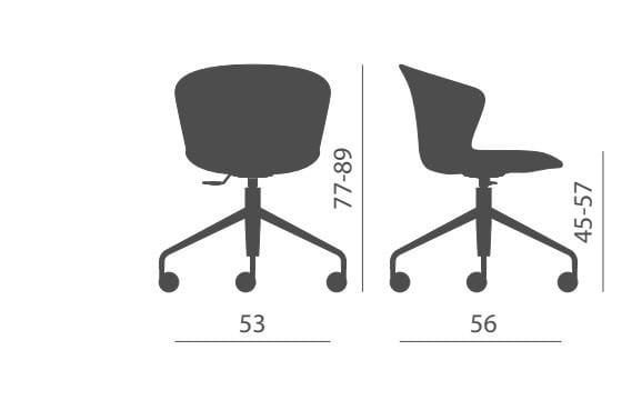 Офисное кресло из ткани с 4 спицами Kastel Kicca Plus ARCH-00108863 - Вид №3