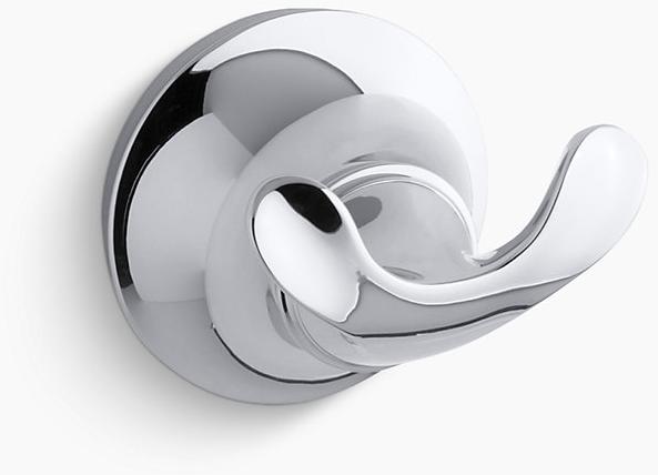 KOHLER Двойной крючок Forté Sculpted для халатов K-11375-CP  - Вид №1