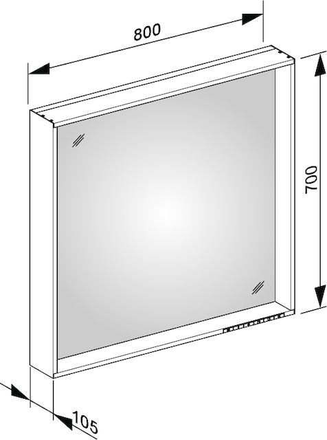07898172003 Зеркало с подсветкой KEUCO Lichtspiegel - Вид №11