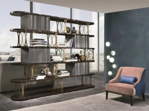 Carpanelli Книжный шкаф двусторонний открытый Mistral Lb46b+el24+el28