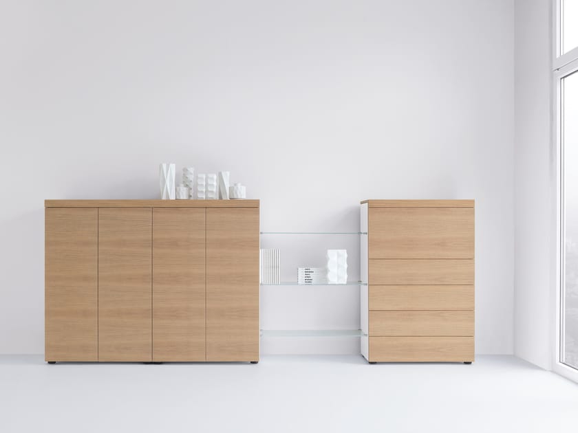 Деревянный шпон офисный шкаф werner works basic cap ARCH-00107578