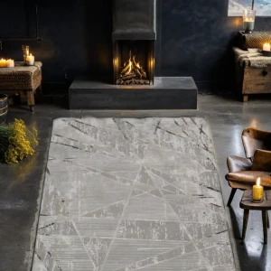 91577738 Ковер Elisa Elegance 4945B D.Grey-D.Grey 150x230 см Полиэстер цвет Серый STLM-1042848