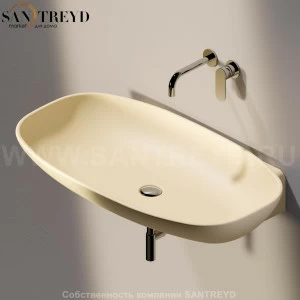 ND5082.1019 Подвесная раковина настенная прямоугольная Ceramica Flaminia Nuda серая