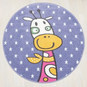 Ковер полипропилен Playground 75LVL R ø100 см цвет фиолетовый