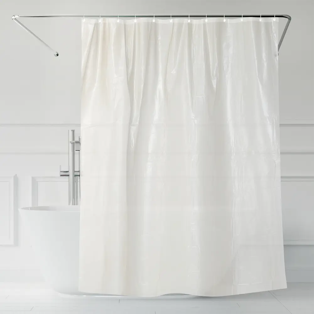 Штора для душа с кольцами 180x180 см Peva цвет серо-бежевый Santreyd нет STLM-2131726