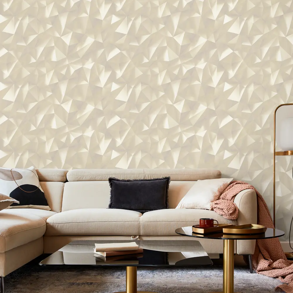 Обои флизелиновые Elysium Грани белые 1.06 м Е700600 STLM-2072011 - Вид №2