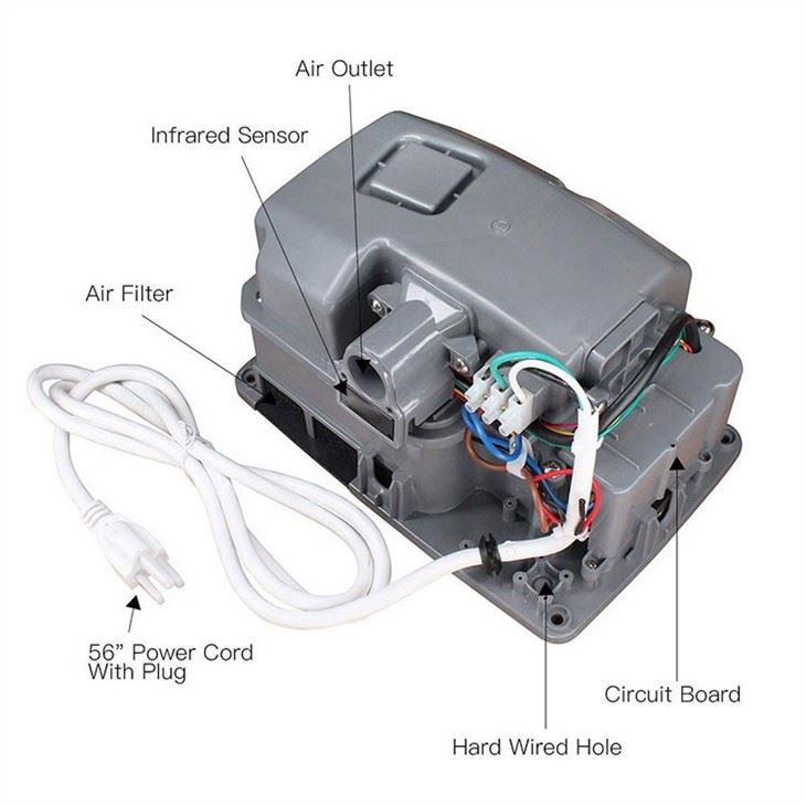 Электрические сушилки для рук AIKE AK2803A_08  - Вид №3