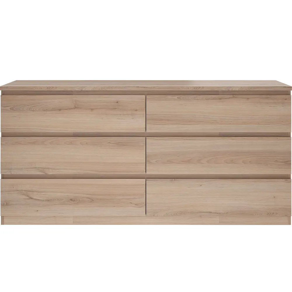 Комод Альма 6 ящиков 159x76.4x48.2 см ЛДСП цвет дуб комано 89370689 STLM-2093146 Santreyd - Вид №2