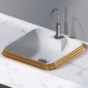 L610250 Накладная раковина под столешницу  квадратная A. e T. Italia GLASS