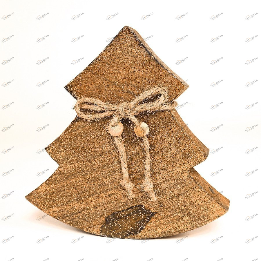 Украшение новогоднее "Ель деревянная" Wooden tree, 15х14х2,5 см ENJOYME  253082 Золото 