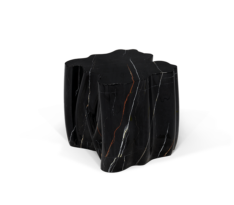 0-092 Монохромный черный столик из искусственного мрамора Boca Do Lobo  - Вид №1