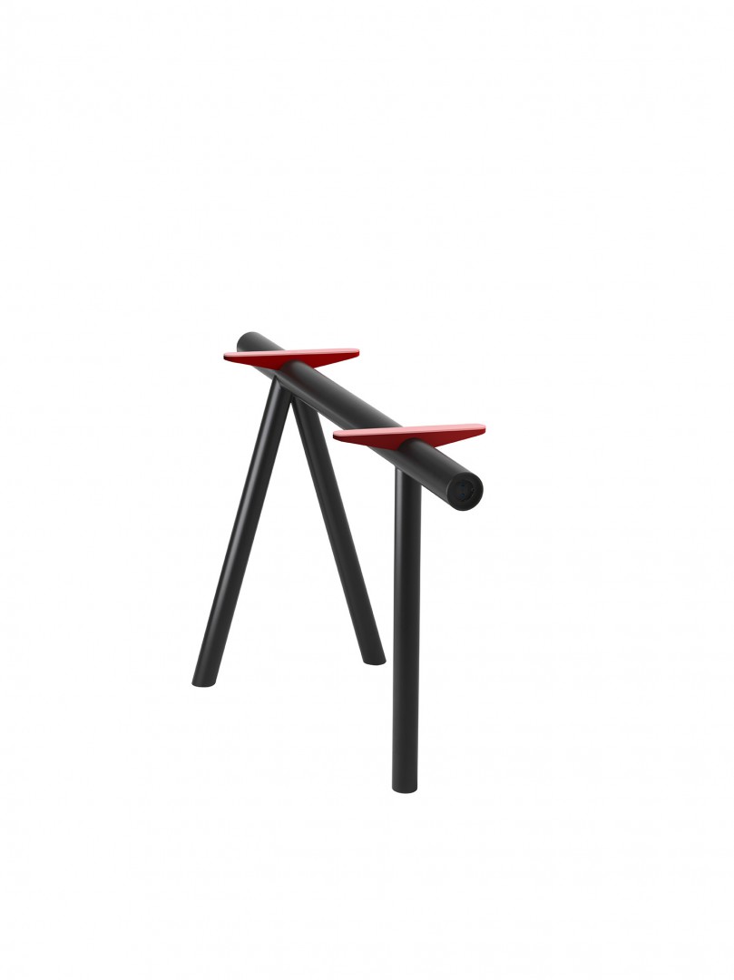 Harvey 1130 2 мольберта из стальных труб с опорой для крепления столешницы из литого алюминия и резиновыми подушечками. Каждый мольберт оснащен 1 розеткой Schuko и 2 разъемами USB. Et al. Harvey - Вид №5