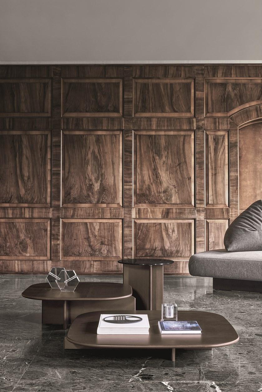 Ditre Italia Круглый журнальный столик из дерева и стекла sun-id-1444912 - Вид №1