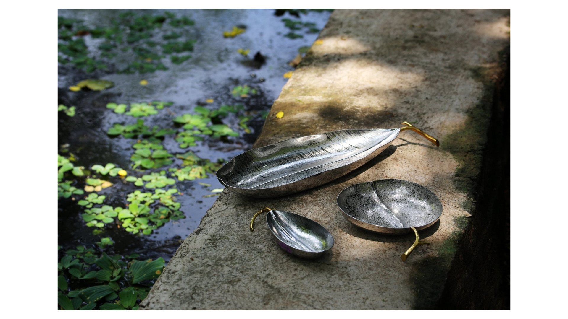 10650241 Michael Aram Чаша-лист Michael Aram Чампа. Сады Лоди 46см, сталь нержавеющая Сталь нержавеющая  - Вид №3