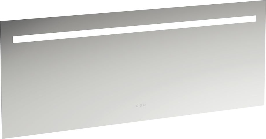 H4477039501441 Зеркало, 1800 мм, с встроенной горизонтальной LED подсветкой и естественным светом, три сенсорных выключателя (вкл/выкл/затемнение/изменение цветовой температуры 2700–6000 K), алюминиевый каркас, IP44 LAUFEN PRO