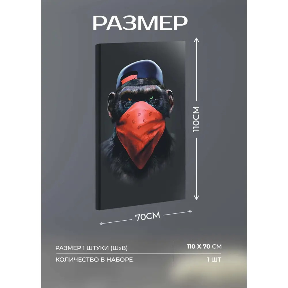 Картина на холсте хулиган 70x110 см 87233213 STLM-2159348 FBRUSH  - Вид №3