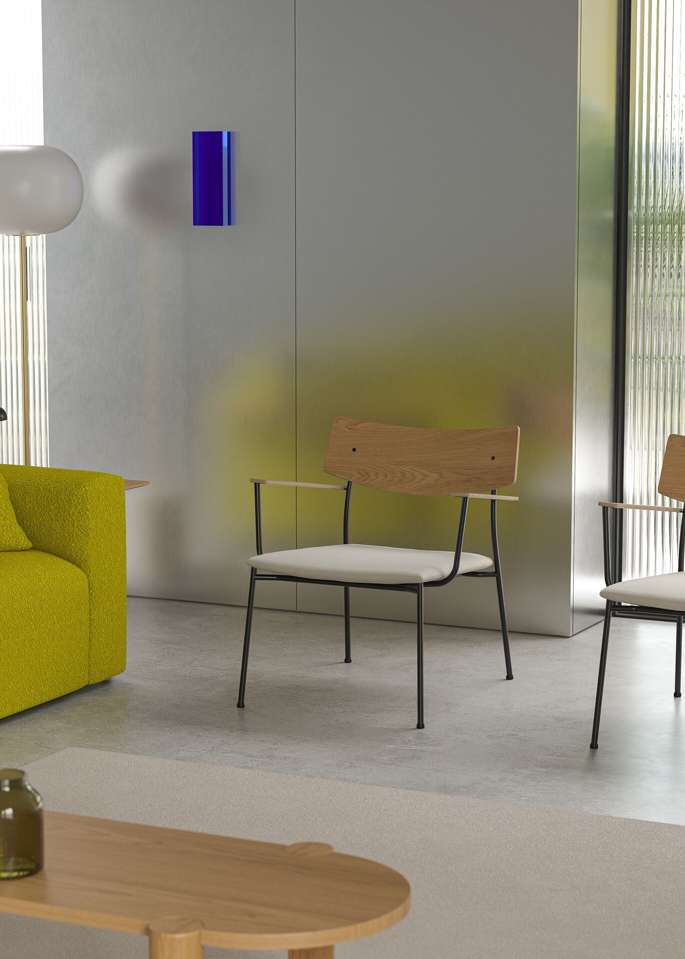 Деревянное кресло с мягким сиденьем Omelette Editions Alex ARCH-00066879 - Вид №2