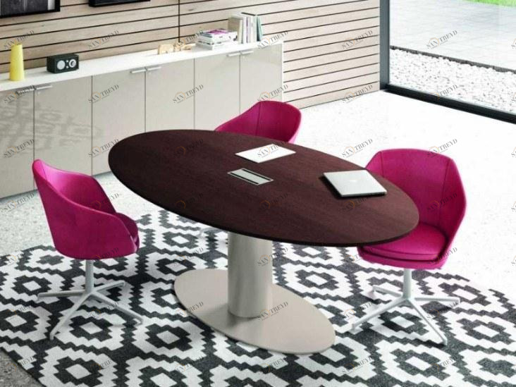 Bralco Овальный стол для совещаний с системой управления кабелями Take off evolution sun-id-1443983