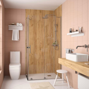 88076 SALGAR Душевая панель ATLAS африканский дуб на заказ от 801 до 999 мм