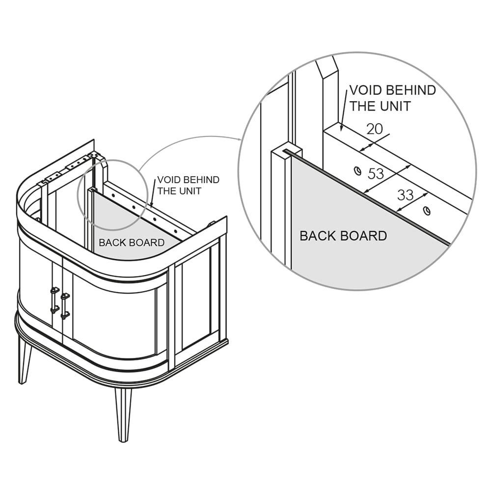 IMSR18 Carlyon Thurlestone 2-дверный настенный туалетный столик Carlyon Imperial  - Вид №4