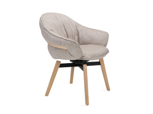 Мягкий тканевый стул с подлокотниками