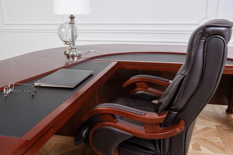 Arrediorg.it® Исполнительный угловой письменный стол из фанерованной древесины Prestige sun-id-1483389 - Вид №4