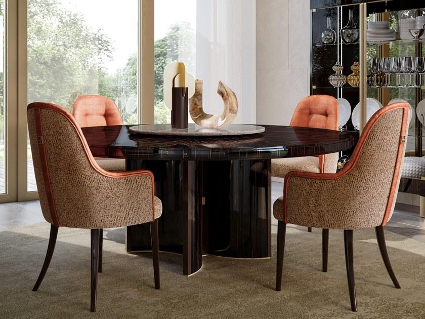 Barnini Oseo Круглый деревянный стол с ленивой сьюзан Richmond upon thames Rc170 - Вид №1