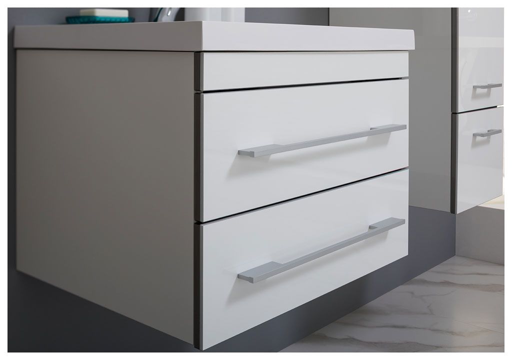 Тумба под раковину Aquanet Верона 58 белый (подвесная 2 ящика) sun-id-270471 - Вид №8