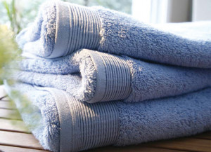 TOW_UNI_BLEU_55 Полотенце 55/110 bleuet голубой хлопок 600гр/м2 Blanc des Vosges