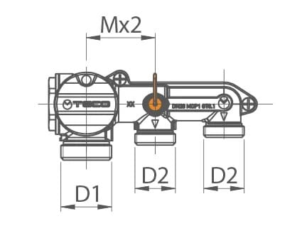 Газовый коллектор с двусторонним общим перехватом TECO ARCH-00035660 - Вид №8