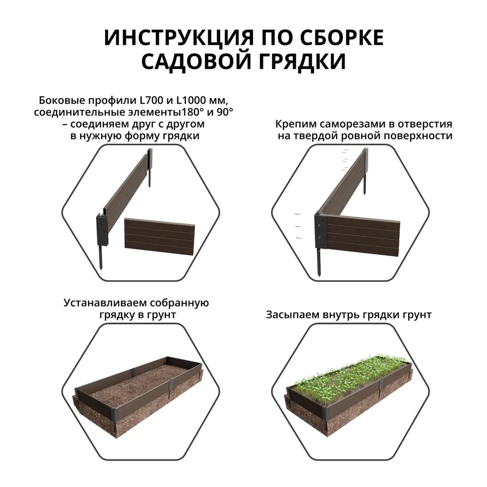 Грядка садовая Gidrolica 207x74x16 см цвет зеленый Santreyd STLM-2003591 - Вид №4