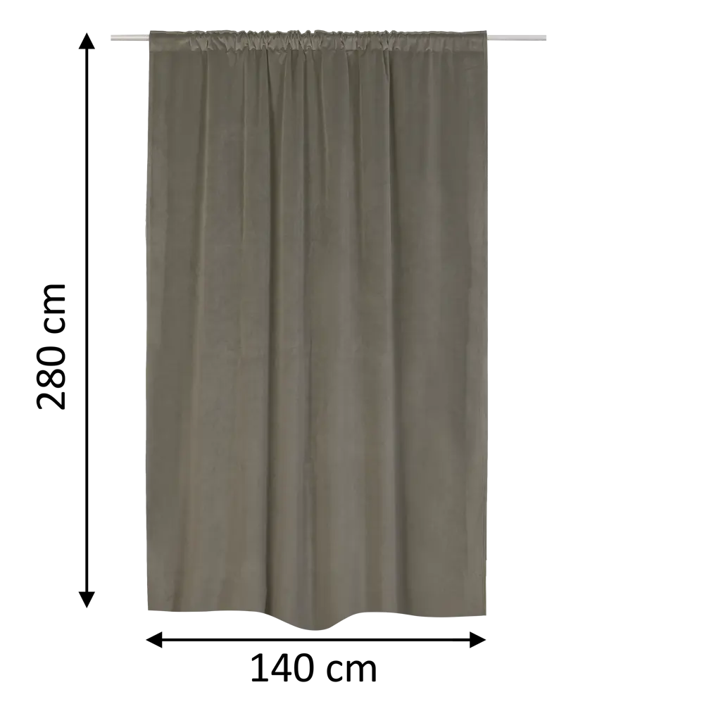 Штора на ленте Inspire Lirio 140x280 см цвет серо-коричневый 88311161 STLM-2073488  - Вид №1