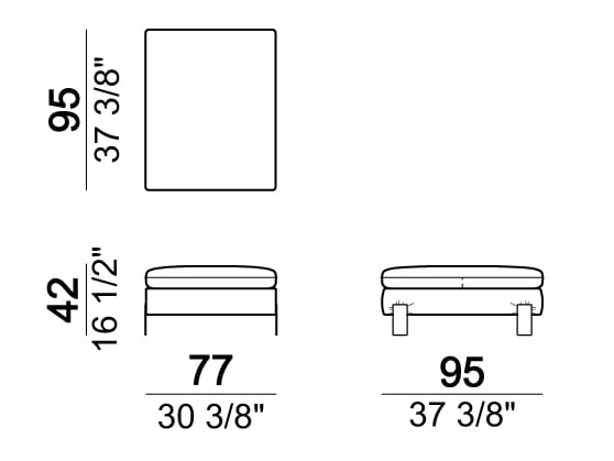 3-местный тканевый диван Arketipo BROWN SUGAR ARCH-00058205 - Вид №20