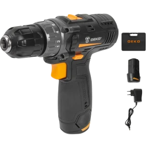 Дрель-шуруповерт аккумуляторная Deko GCD12DU3 12 В Li-ion 2x3 Ач набор сверл и бит