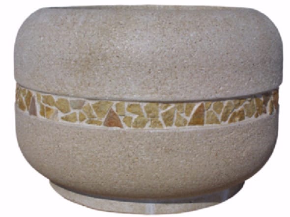 Реконструированный каменный круглый низкий плантатор Viscio Urban Design FRAME 80 ARCH-00091303 - Вид №1