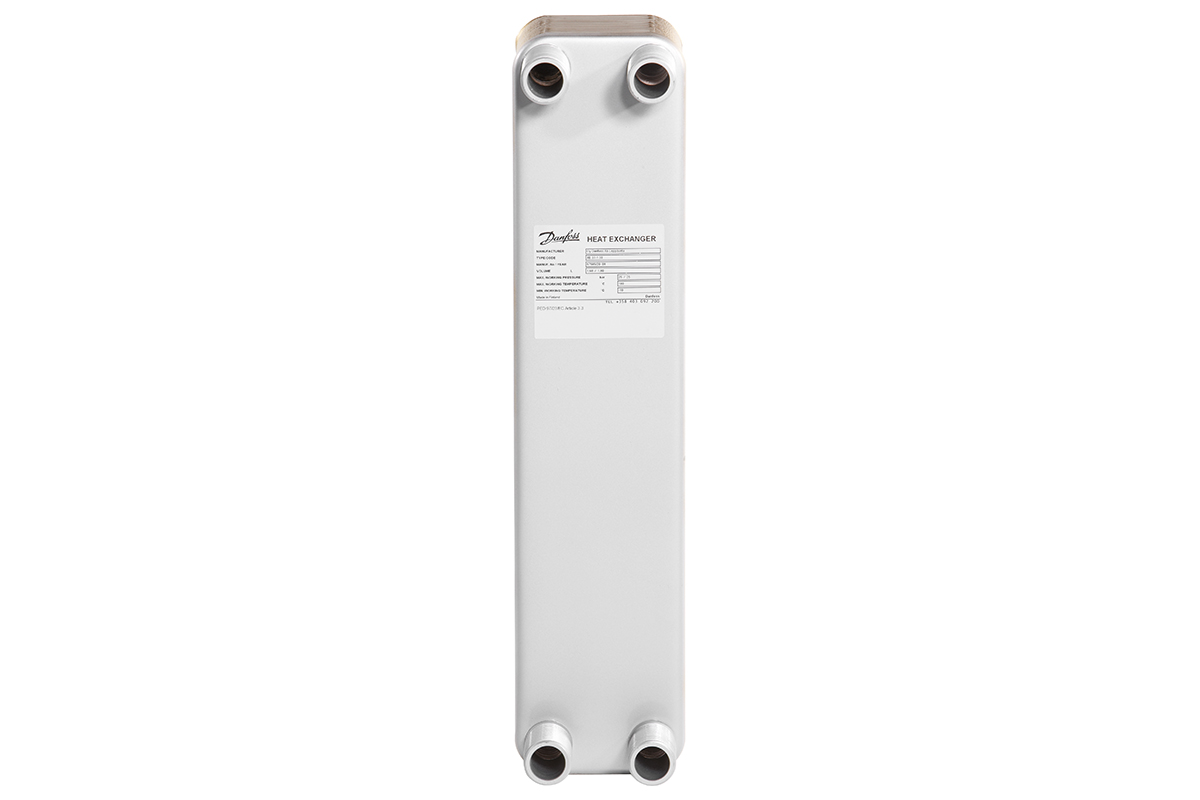 Danfoss Паяный пластинчатый теплообменник серии XB37 XB 37M-1 20 PN25 Паяный ТО 004H7287  - Вид №2