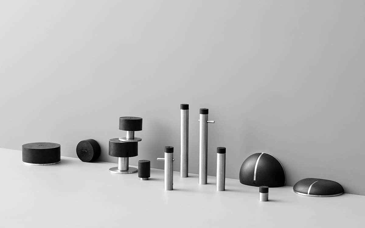 14508002000 Напольный дверной упор Ø70x30 ммd line Knud Holscher  - Вид №2